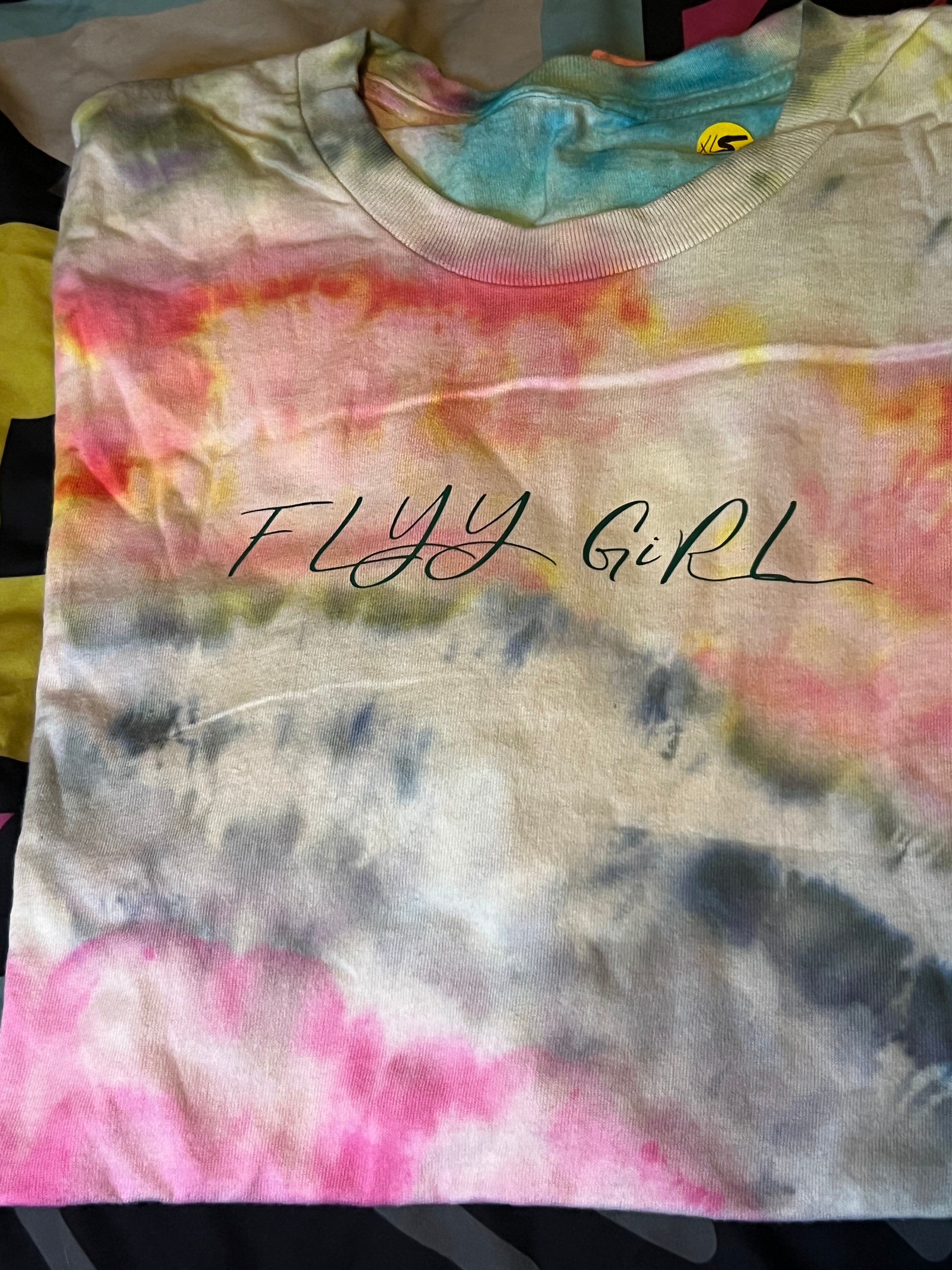 Tye dye Flyy Girl (Green Letters)